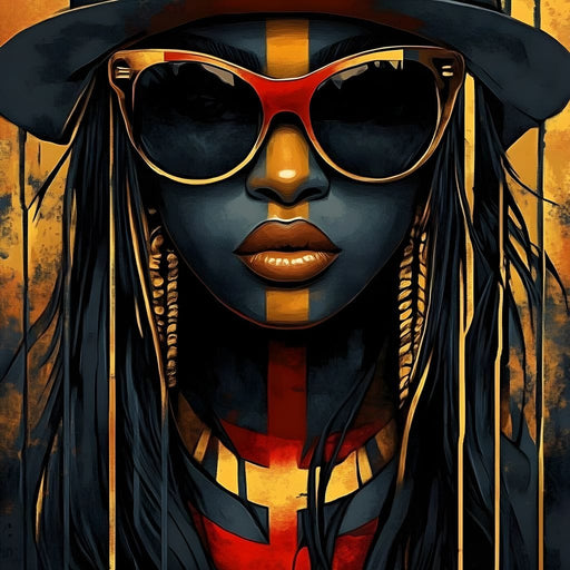 Golden Abstract Radiance Canvas Print