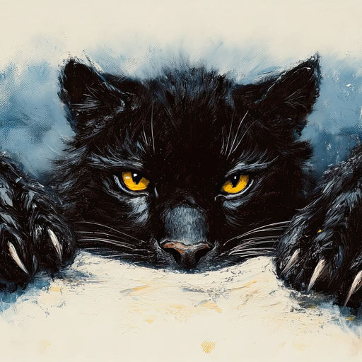 Black Feline on the Prowl Canvas Print