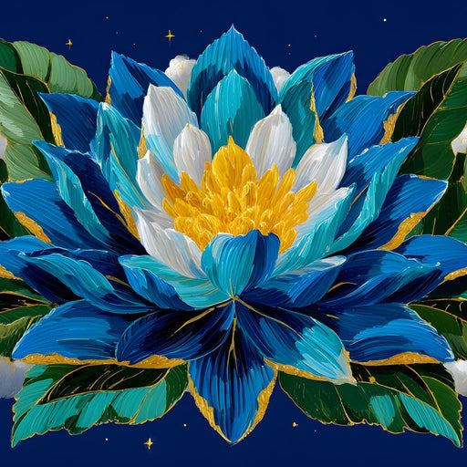 Starfield Lotus Radiance Canvas Print