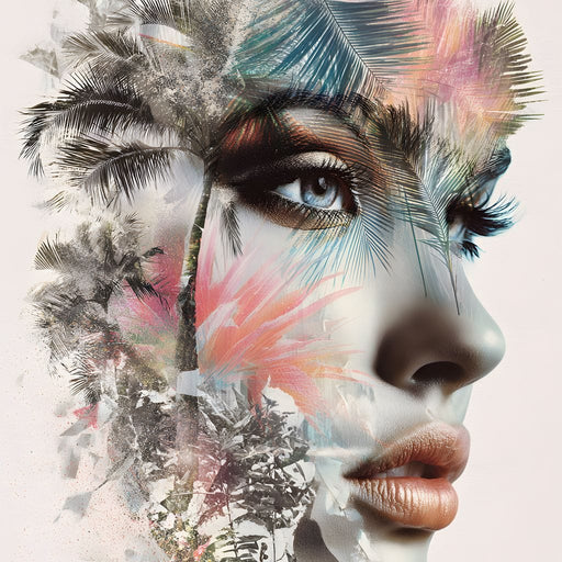 Tropical Muse Leaf Portrait Canvas Print
