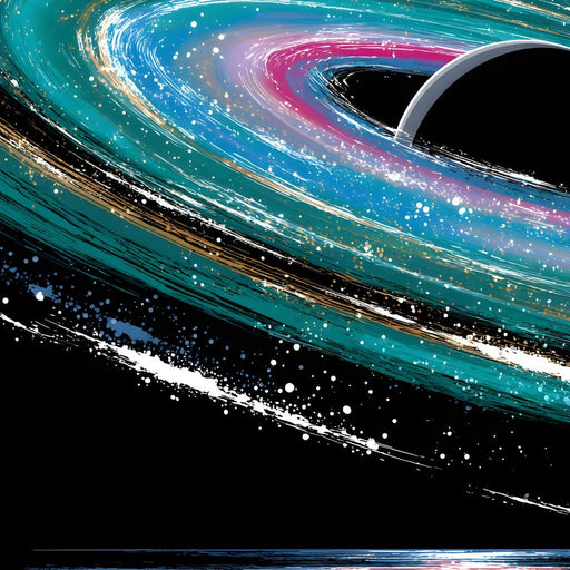 Celestial Saturn Swirl Odyssey Canvas Print