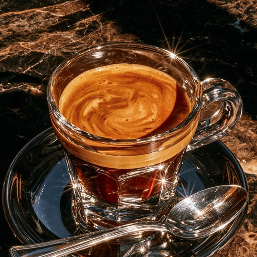 Morning Ritual Over Dark Veined Marble Canvas Print