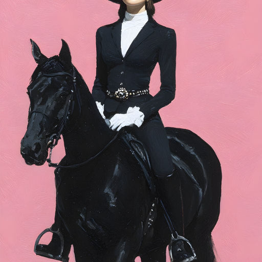 Midnight Rider on Rose Plain Canvas Print