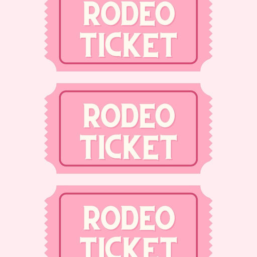 Pastel Rodeo Ticket Stack Canvas Print