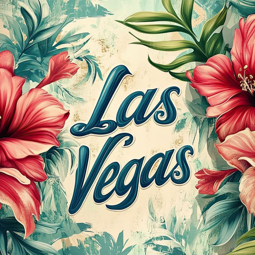 Hibiscus Oasis in Vegas Canvas Print