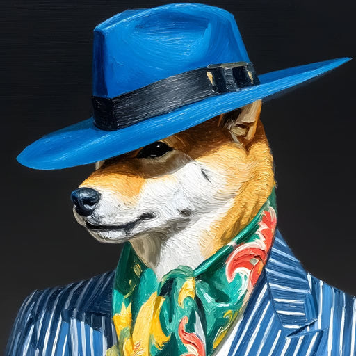 Canine Dapper Delight Canvas Print