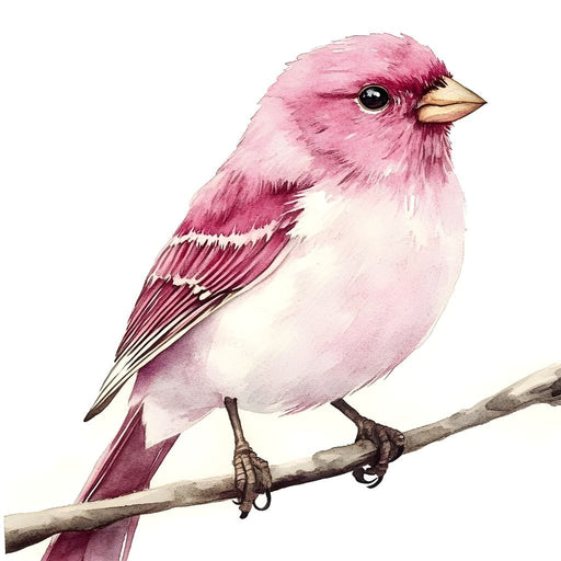 Rosefinch Perched On Spring Canvas Print