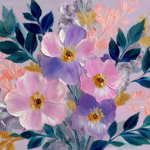 Pastel Peony Garden Glow Canvas Print