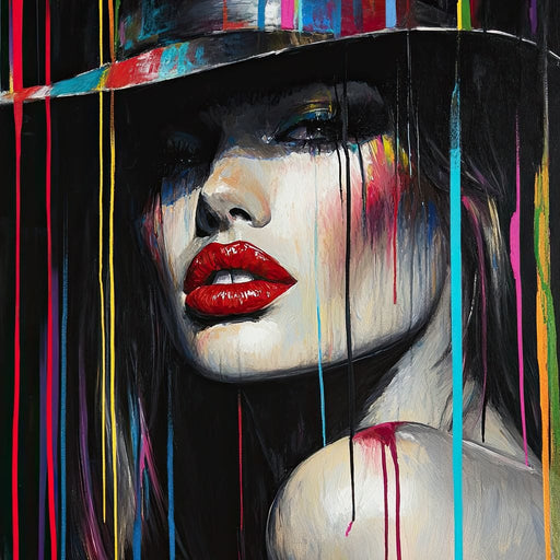 Vibrant Elegance Strokes Canvas Print