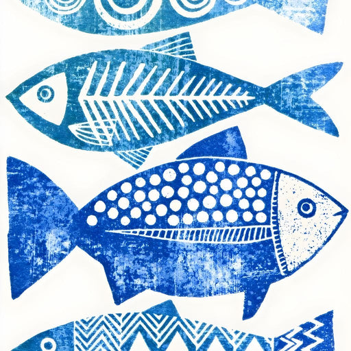 Geometric Marine Life Study Canvas Print