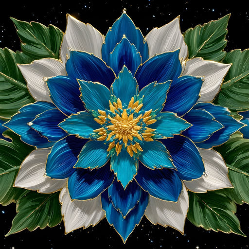 Celestial Petals Lotus Burst Canvas Print