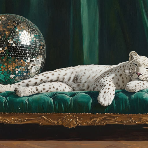 Opulent Disco Dream Leopard Canvas Print