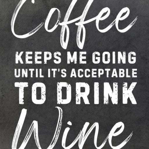 Coffee Before Wine Humor Sign Canvas Print