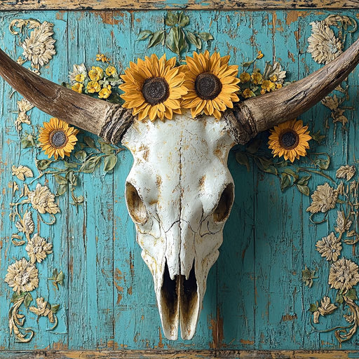 Bull Skull Rustic Vibes Canvas Print