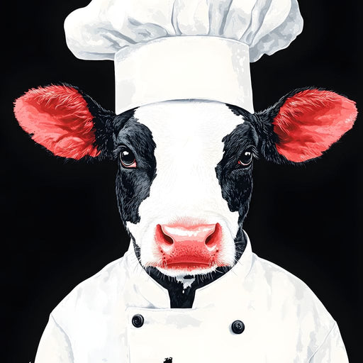 Bovine Culinary Chef Canvas Print