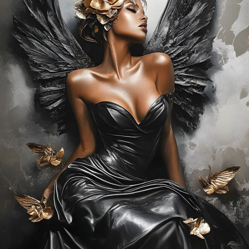 Golden Wings of Elegance Canvas Print