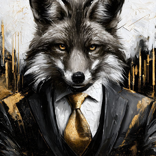 The Executive Fox Negotiating Gold Trends Canvas Print