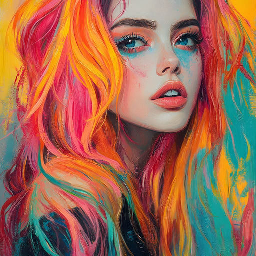 Radiant Tresses Luminous Allure Canvas Print