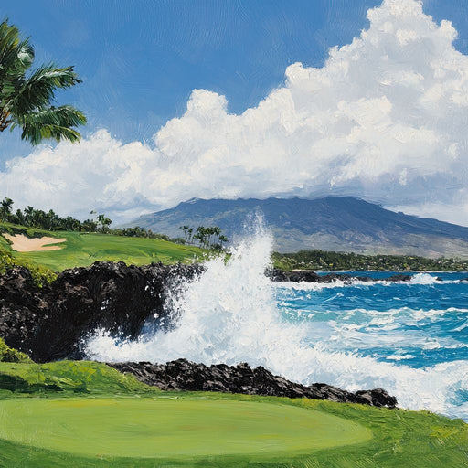 Ocean Breeze Cascade by the Gold Course Canvas Print