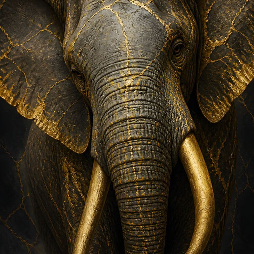 Elephant Gilded Wisdom Canvas Print