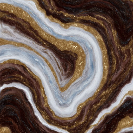 Gilded Marble River Flow Canvas Print