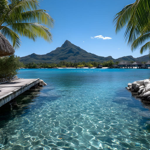 Tranquil Island Paradise Scene Canvas Print