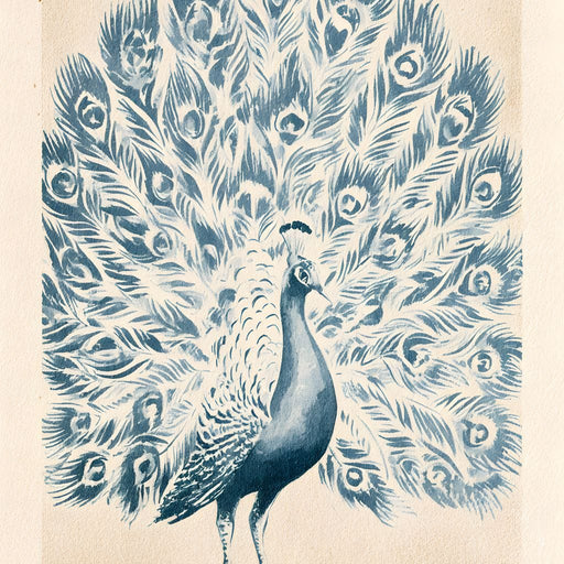 Royal Crest Of The Indigo Plumage Canvas Print