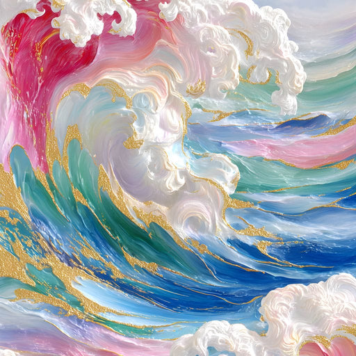 Multicolored Oceanic Swirl of Dreams Canvas Print