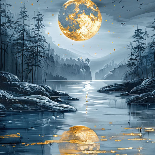 Luminous Nocturne Reflections Canvas Print