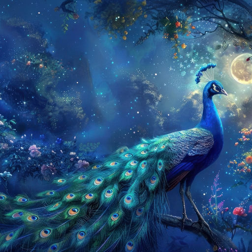 Peacock's Splendour - TooplesArt Canvas Print