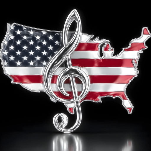 Patriotic Melody Stars Stripes Canvas Print