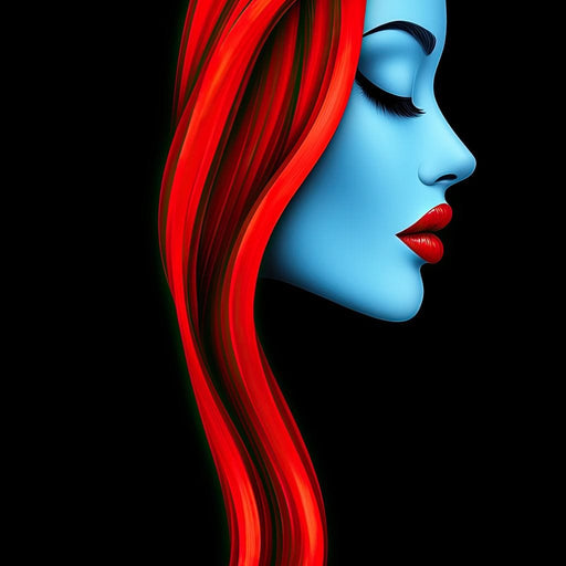 Blueblood Siren - TooplesArt Canvas Print