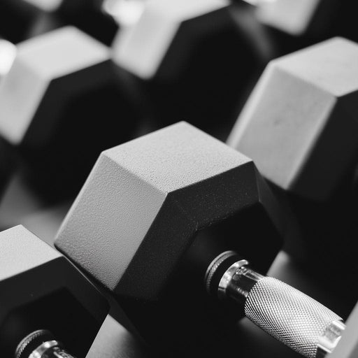 Monochrome Dumbbell Strength Canvas Print