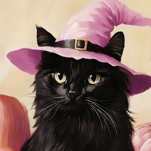 Enchanted Witchy Black Cat Charm Canvas Print