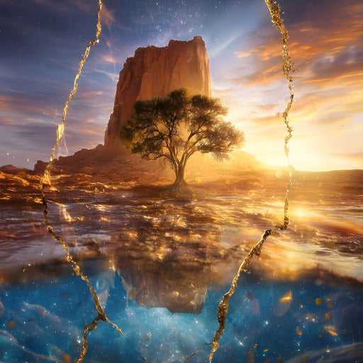 Celestial Rift Desert Dawn Canvas Print