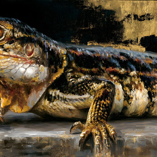 Ancient Scales Upon Gilded Ground Canvas Print