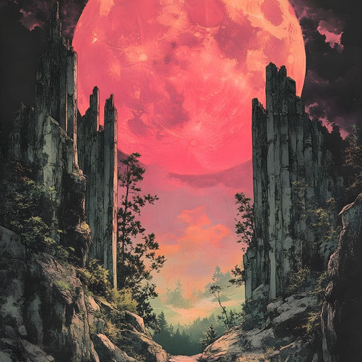 Moonlit Pathway Reverie Canvas Print