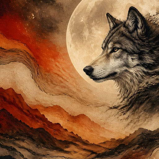 Solitary Howl Before Dawn Canvas Print
