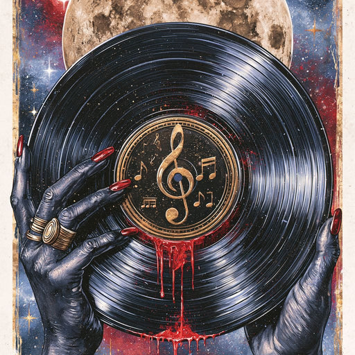 Midnight Melodies Beneath The Lunar Glow Canvas Print