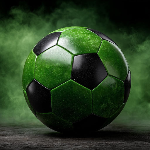 Emerald Soccer Ball Eclipse Canvas Print