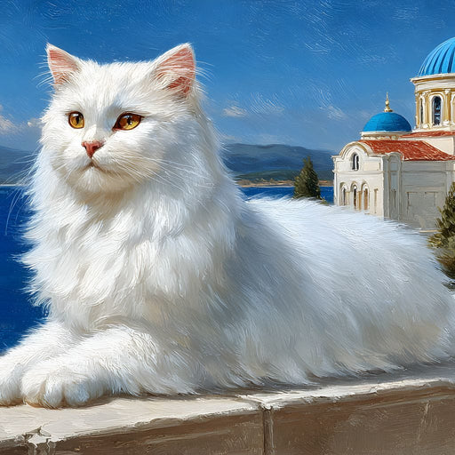 White Guardian of Aegean Canvas Print