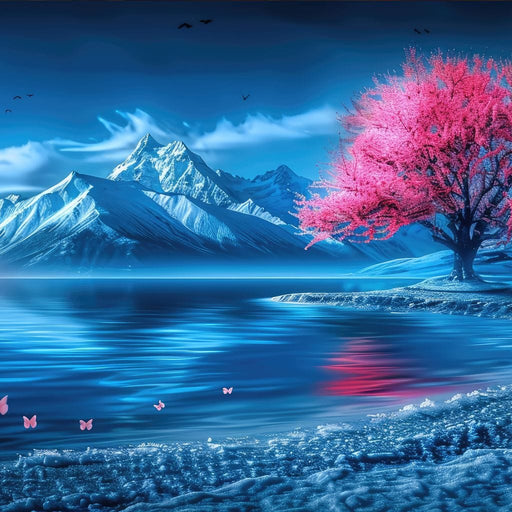 Arctic Sakura Bloom - TooplesArt Canvas Print
