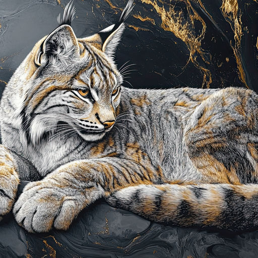 Golden Majesty Lynx Serenity Canvas Print