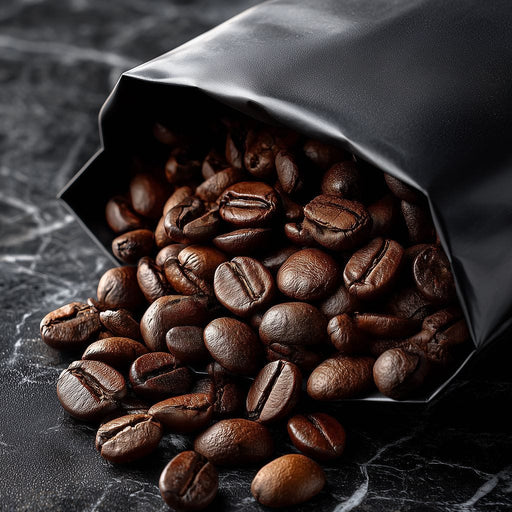 Dark Roast Coffee Bean Spill Canvas Print