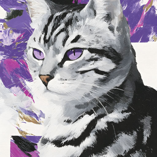 Violet Eyed Feline Muse Canvas Print
