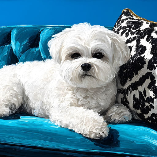 Plush Paws on Teal Dreams Canvas Print