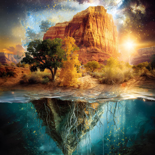 Celestial Canyon Dual Realm Canvas Print