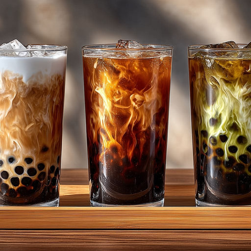Swirling Bubble Tea Trio Canvas Print