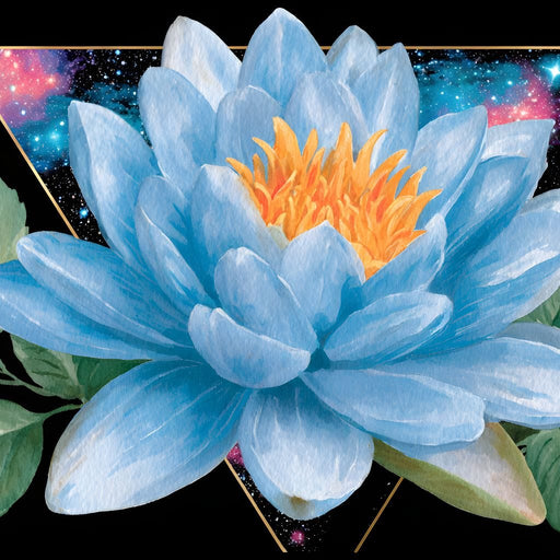 Cosmic Lotus Stardust Flourish Canvas Print