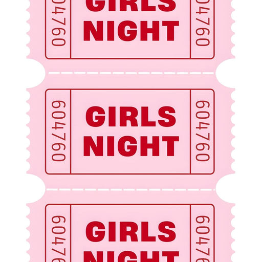 Girls Night Pink Ticket Trio Canvas Print